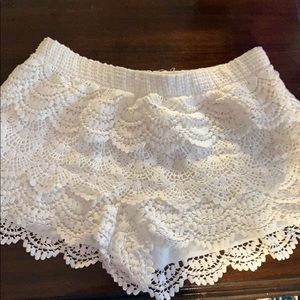Cotton/ lace shorts